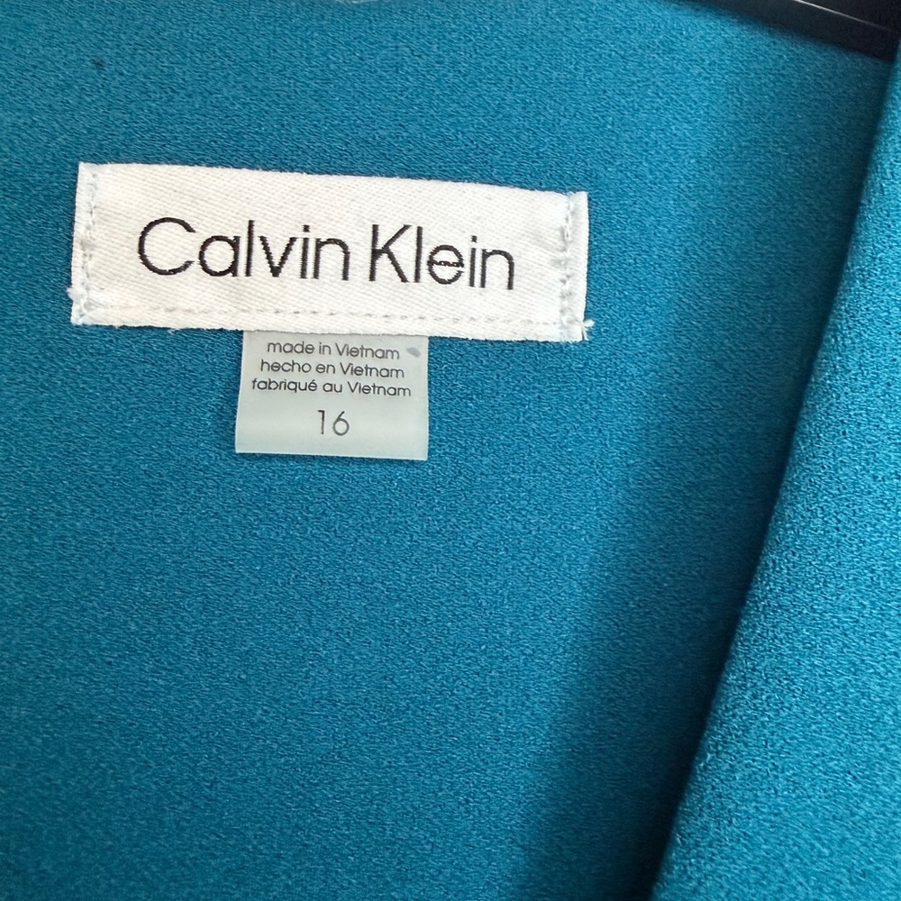 Calvin Klein Teal Midi Dress with Ring Detail - Picture 6 of 6